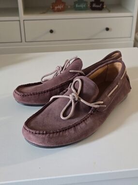 Men's Suede Moccasin Slip-On Loafers - Dusty Plum